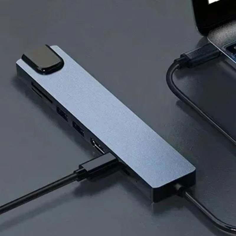 USB C Docking Station USB C Ethernet Multiport Adapter 8 In 1 Docking Station 5Gbps High-Speed Data Transfer 4K USB Data Ports