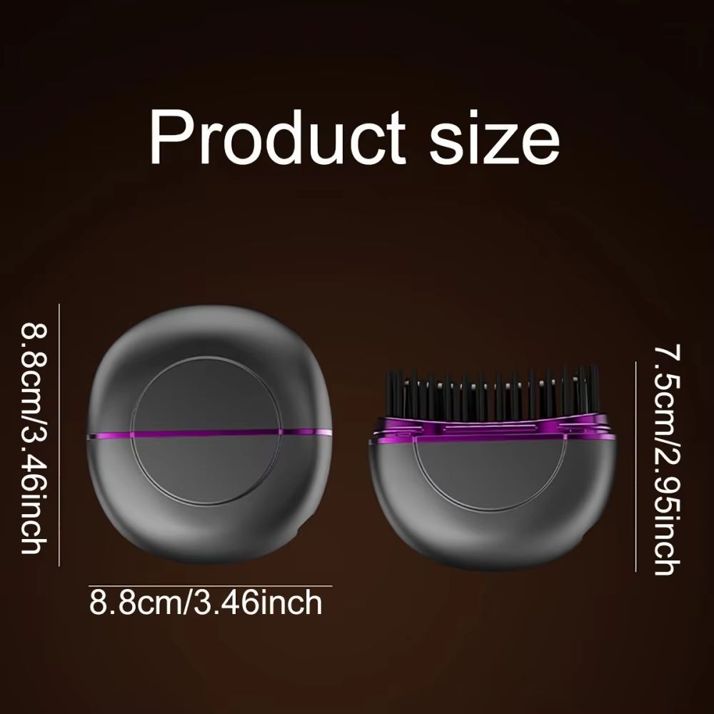 Portable Hair Straightener Comb Mini Hair Straightening Brush Anti-Scalding Hair Smoothing Brush Travel Fast Heated Styling Tool