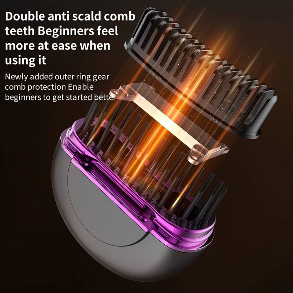 Portable Hair Straightener Comb Mini Hair Straightening Brush Anti-Scalding Hair Smoothing Brush Travel Fast Heated Styling Tool