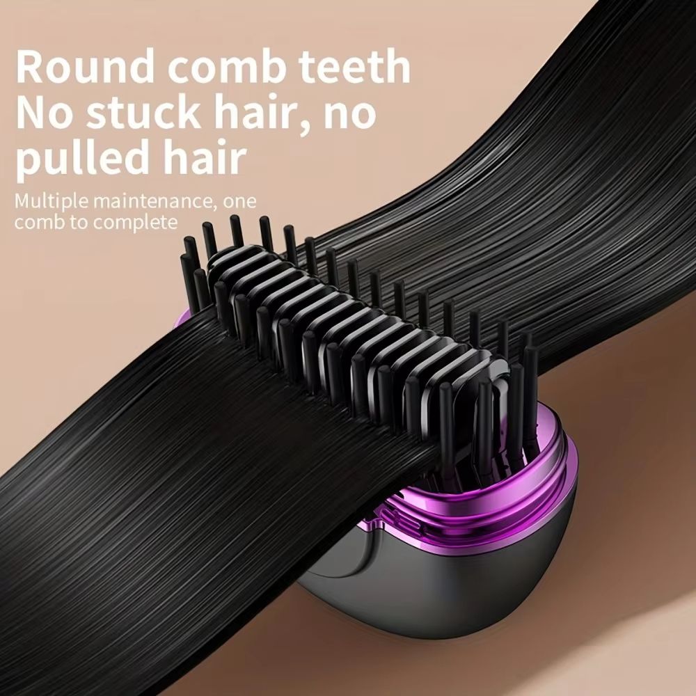 Portable Hair Straightener Comb Mini Hair Straightening Brush Anti-Scalding Hair Smoothing Brush Travel Fast Heated Styling Tool
