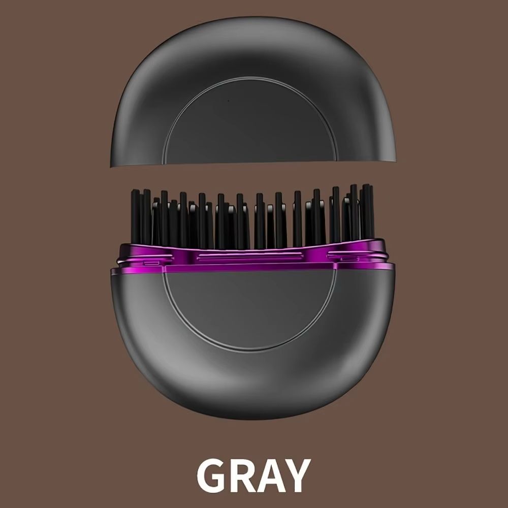 Portable Hair Straightener Comb Mini Hair Straightening Brush Anti-Scalding Hair Smoothing Brush Travel Fast Heated Styling Tool