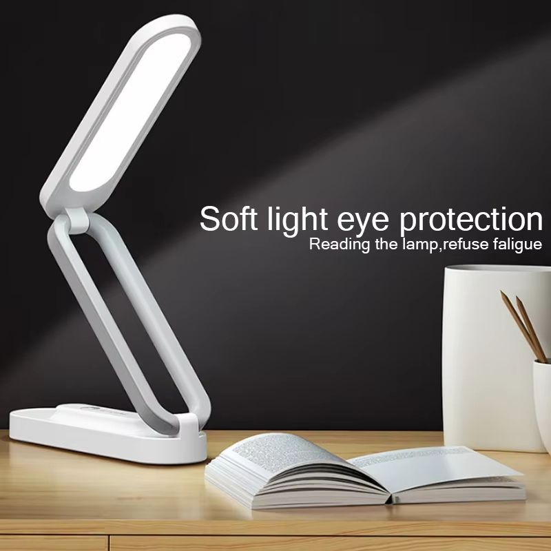 LED Folding Desk Lamp Reading Eye Protection 3-Level Dimming Lighting Table Lamps Bedside Living Bedroom Charging Night Lighting