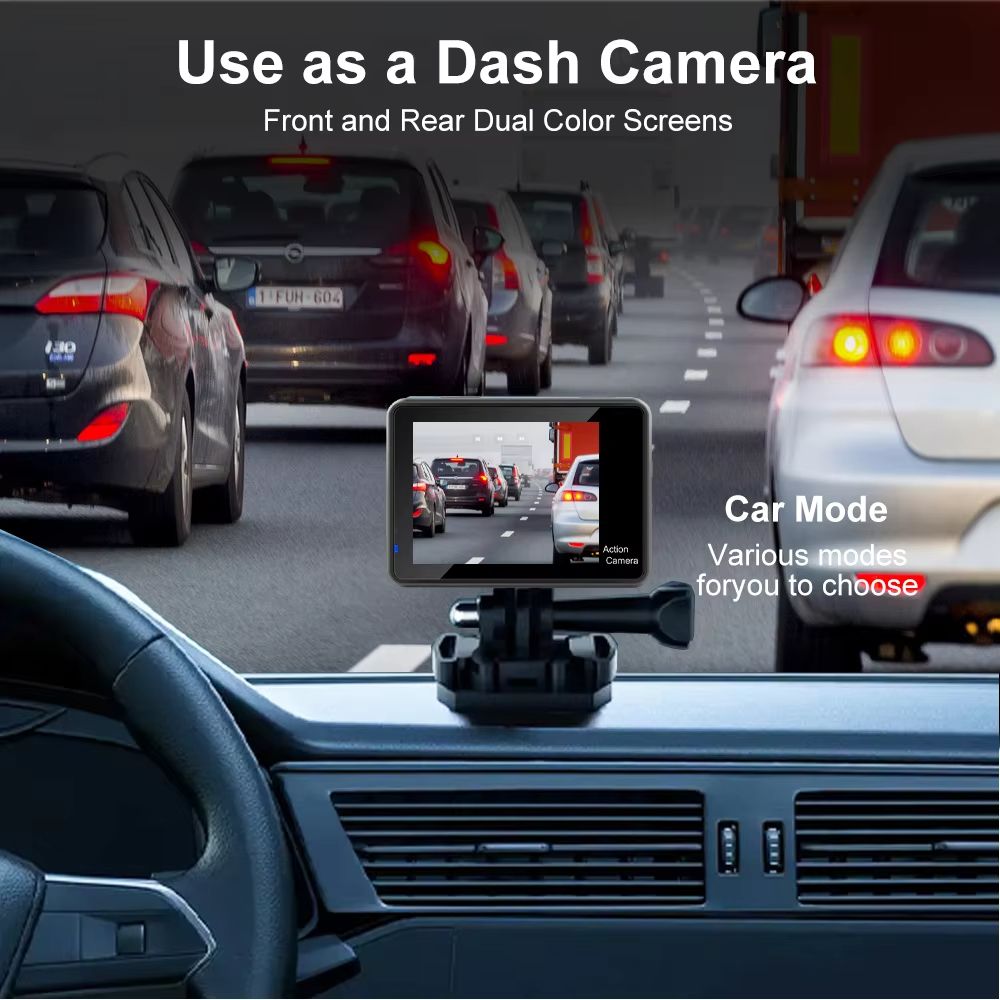 4K60FPS Action Camera 24MP WiFi 2.0" IPS LCD 170D 30m Waterproof Helmet Video Sport Anti-Shake Camera With Remote Controller