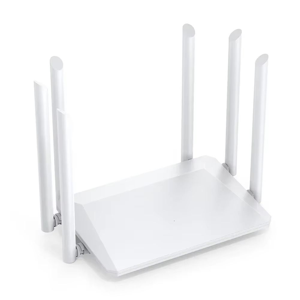 New 1200M Wireless Router External Antenna Modem Router Wide Coverage WiFi Repeater 2.4G Home Office Amplification Signal Router