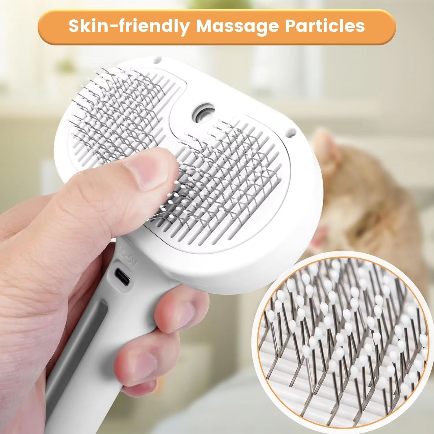 Pet Spray Hair Comb Pet Hair Remover Cleaning Brush Cats Grooming Dog Accessories Tools Dematting Water Mist Humidifier Comb