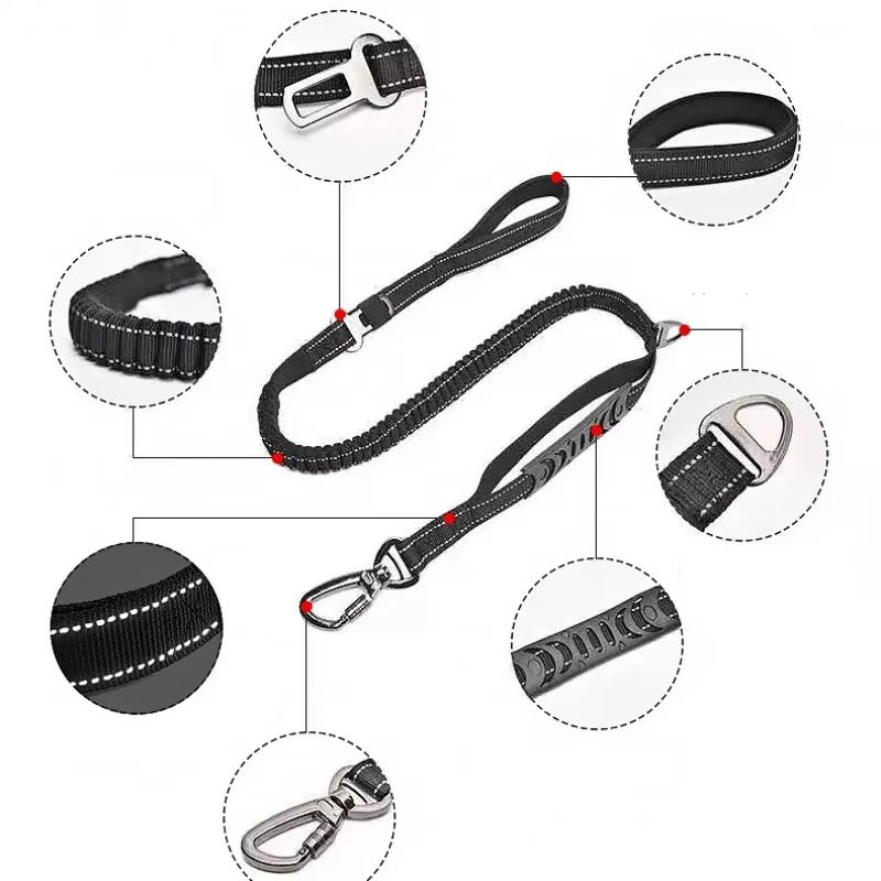 Pet Leash 1PC Cat and Dog Supplies Chest Harness Car Safety Belt Car Retractable Leash Dog Out Walking Anti-rush