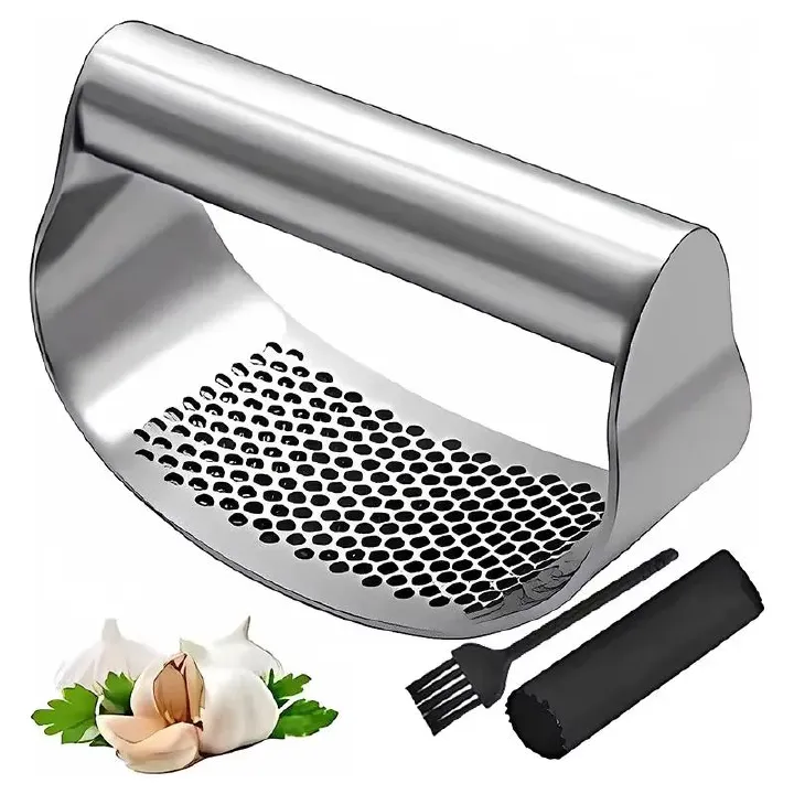 Upgraded Stainless Steel Garlic Press Squeezer Manual Garlic Ginger Rocker Crusher Garlic Cutting Mince Tools Kitchen Gadgets
﻿