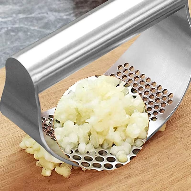 Upgraded Stainless Steel Garlic Press Squeezer Manual Garlic Ginger Rocker Crusher Garlic Cutting Mince Tools Kitchen Gadgets
﻿