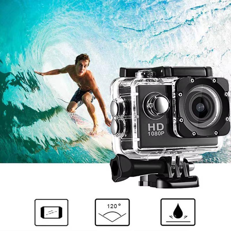 Underwater Waterproof Sports Camera Multifunctional Outdoor Riding Sports DV Skiing Diving Action Camera Video Camera For Helmet
