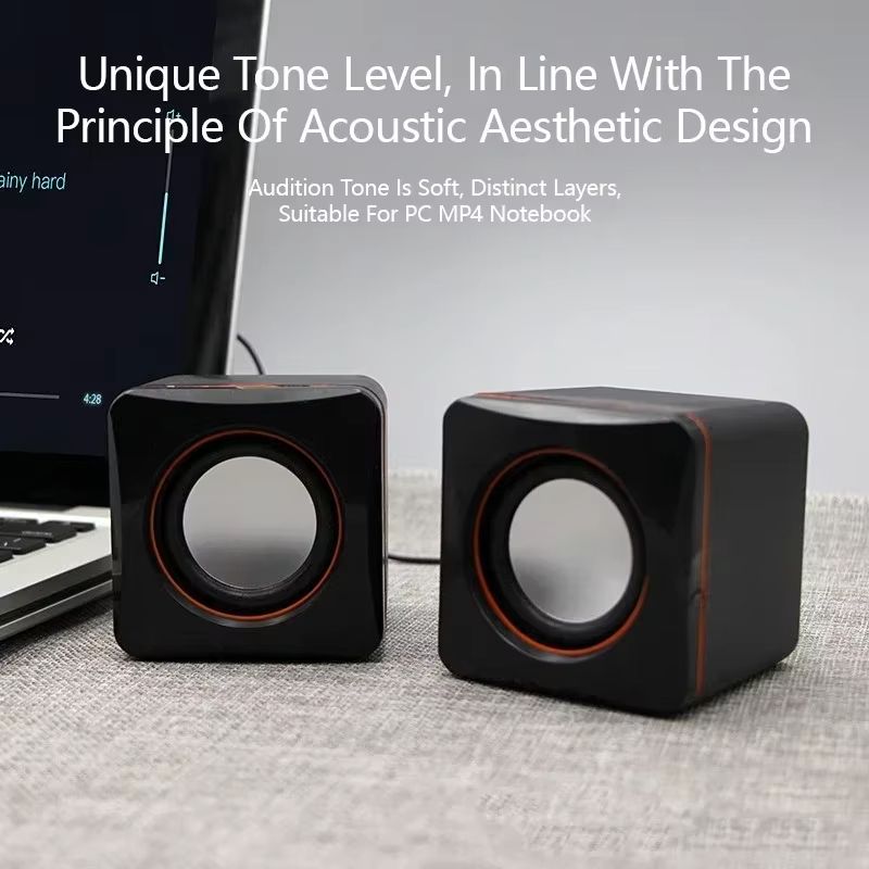 Computer Speakers Wired Loudspeaker Surround Soundbar Speaker Bass Stereo Subwoofer Sound for Bar Laptop 3.5mm AUX-in Portable