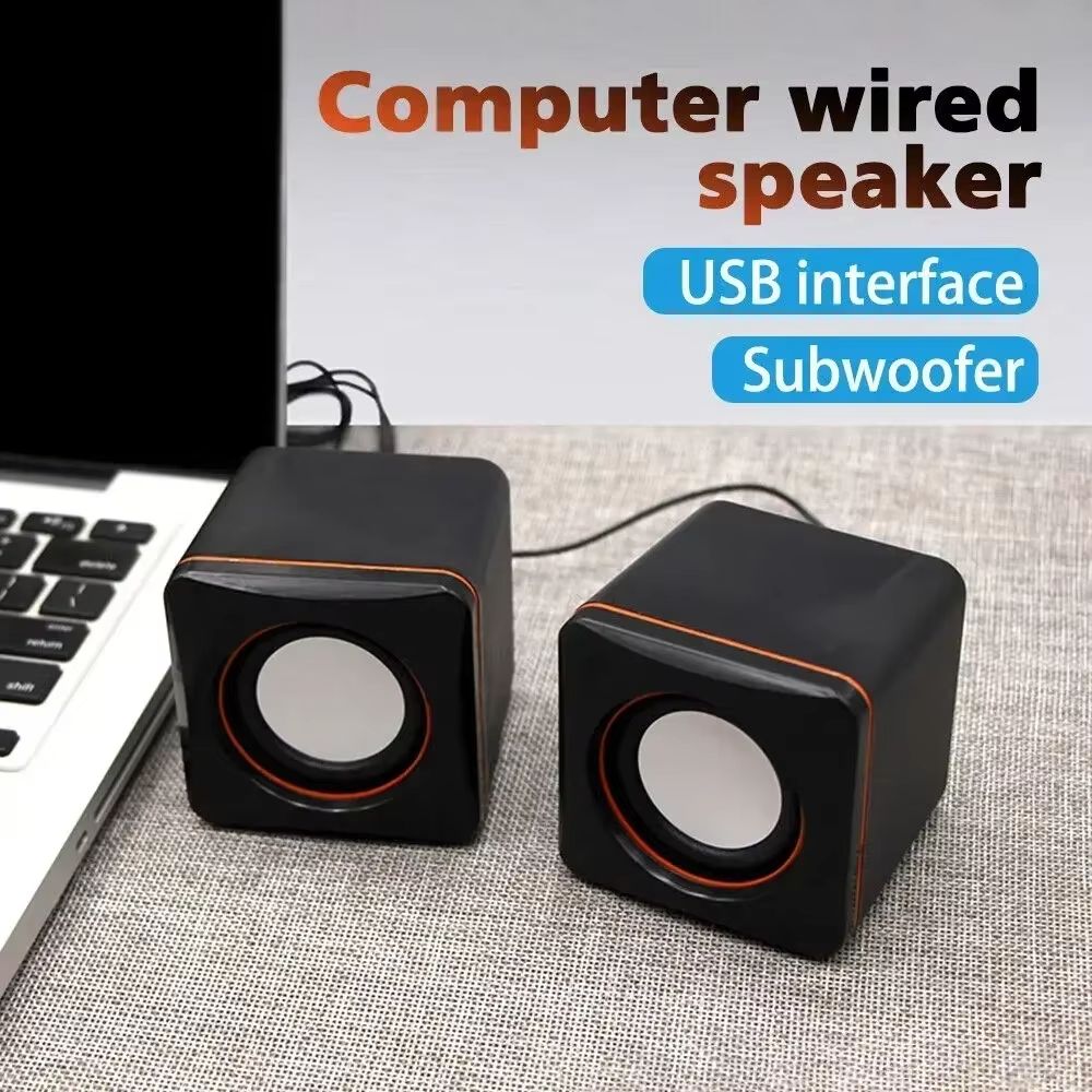 Computer Speakers Wired Loudspeaker Surround Soundbar Speaker Bass Stereo Subwoofer Sound for Bar Laptop 3.5mm AUX-in Portable