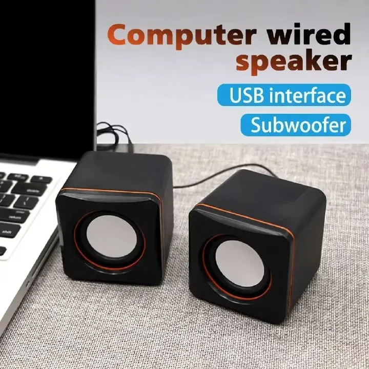 Computer Speakers Wired Loudspeaker Surround Soundbar Speaker Bass Stereo Subwoofer Sound for Bar Laptop 3.5mm AUX-in Portable