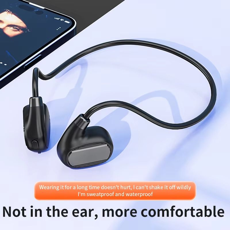 Wireless ear hook S11 Bluetooth earphones V5.3 open non in ear air bone conduction running earphones with long battery life