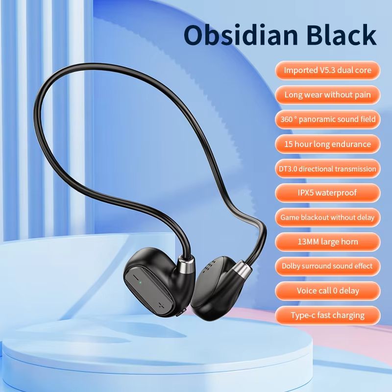 Wireless ear hook S11 Bluetooth earphones V5.3 open non in ear air bone conduction running earphones with long battery life