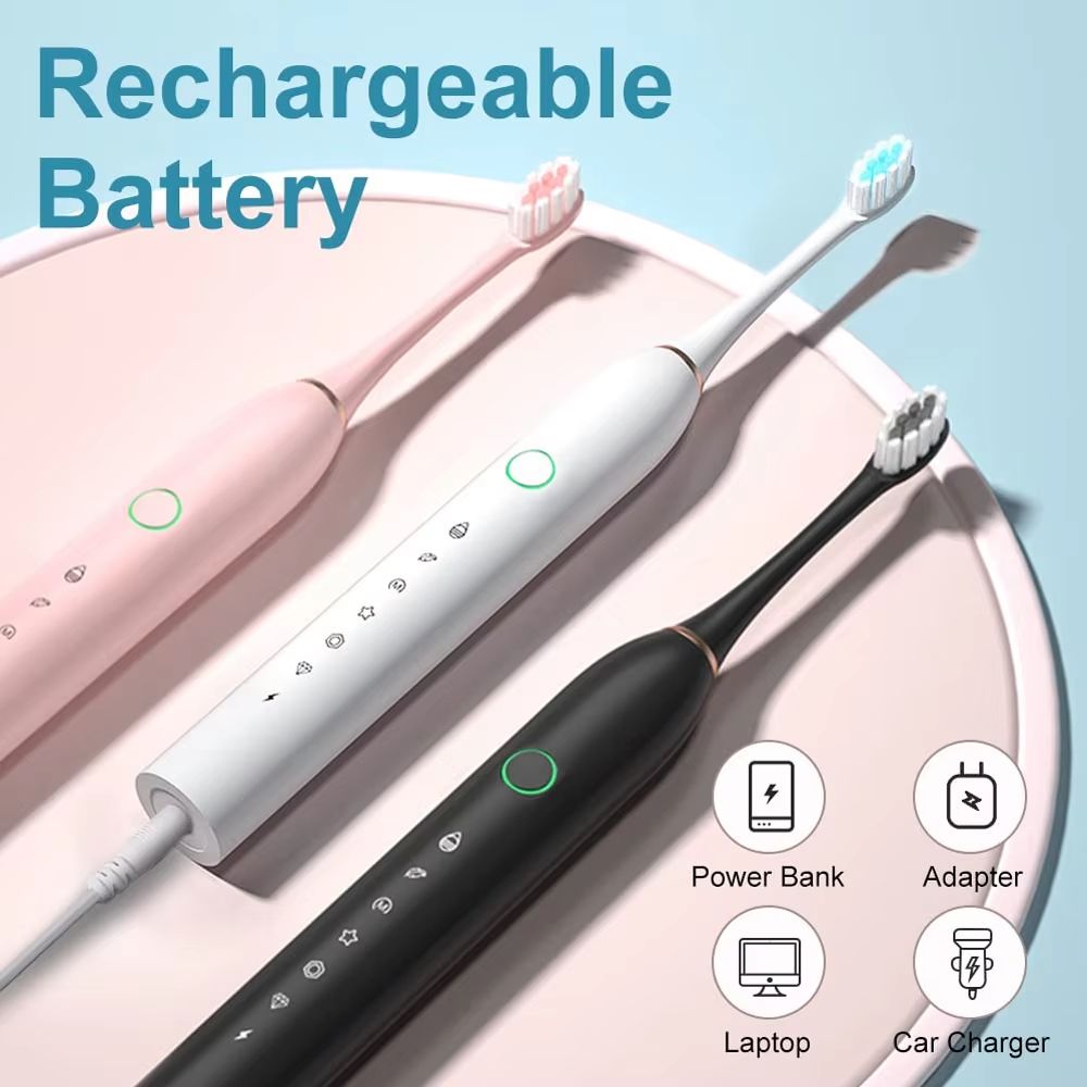 Sonic Electric Toothbrush For Adults Children Rechargeable Ultrasound Teeth Whitening Tools IPX7 Waterproof 8 Brush Head