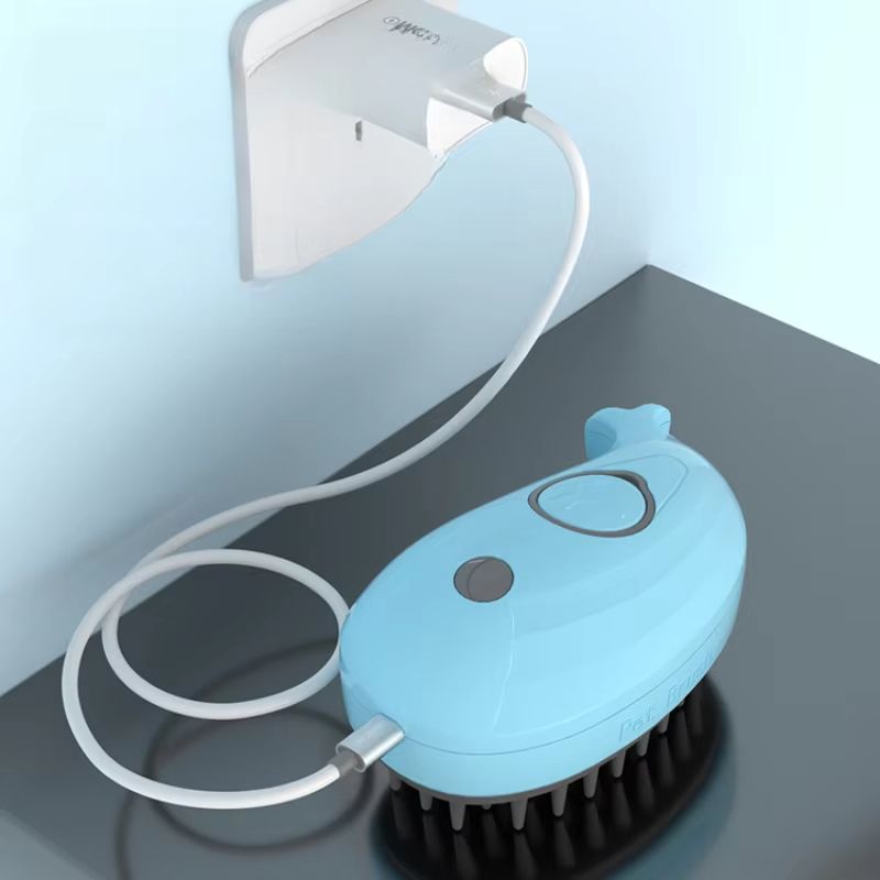 Pet Electric Spray Massage Brush Anti-Flying Cat and Dog Comb USB Charging Cat Bath Comb Floating Hair Removal Grooming Comb