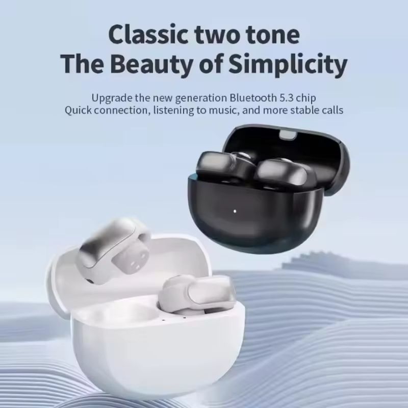 V12 Bluetooth Headset 5.3 Wireless Bone Conduction Headphones Clip Ear Music HD Call Sports Gaming Earphone Earphones HiFi Sound