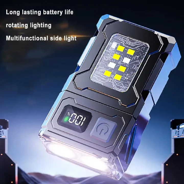 LED Portable Flashlight Ultra-bright Rechargeable Hook-mounted Head Lamp Outdoor Multi-functional Work Light Strong Flashlight