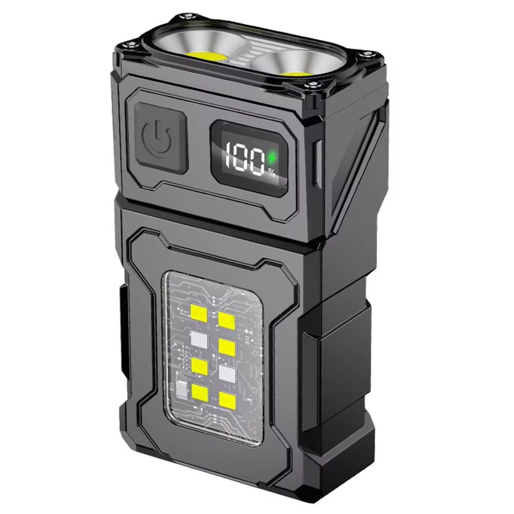 LED Portable Flashlight Ultra-bright Rechargeable Hook-mounted Head Lamp Outdoor Multi-functional Work Light Strong Flashlight