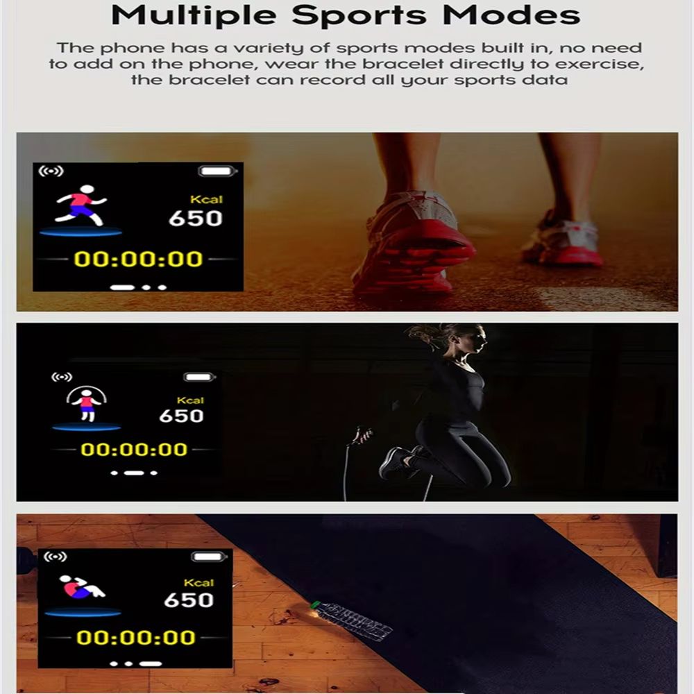 Smart Watch Sport Men Fitness Monitoring Woman Smartwatch Bluetooth Connection Message Remind Health 116Plus Clock D13 Bracelet