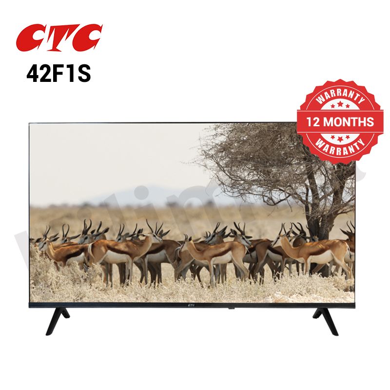 CTC 42 Inch Android Smart TV HD Television with 24 Months Warranty(CTC42F1S) Multi-screen, HDMI, Android 11.0, USB 2.0, Eco friendly, Narrow Bezel, DVB-T2, YouTube, Netflix, Prime Video