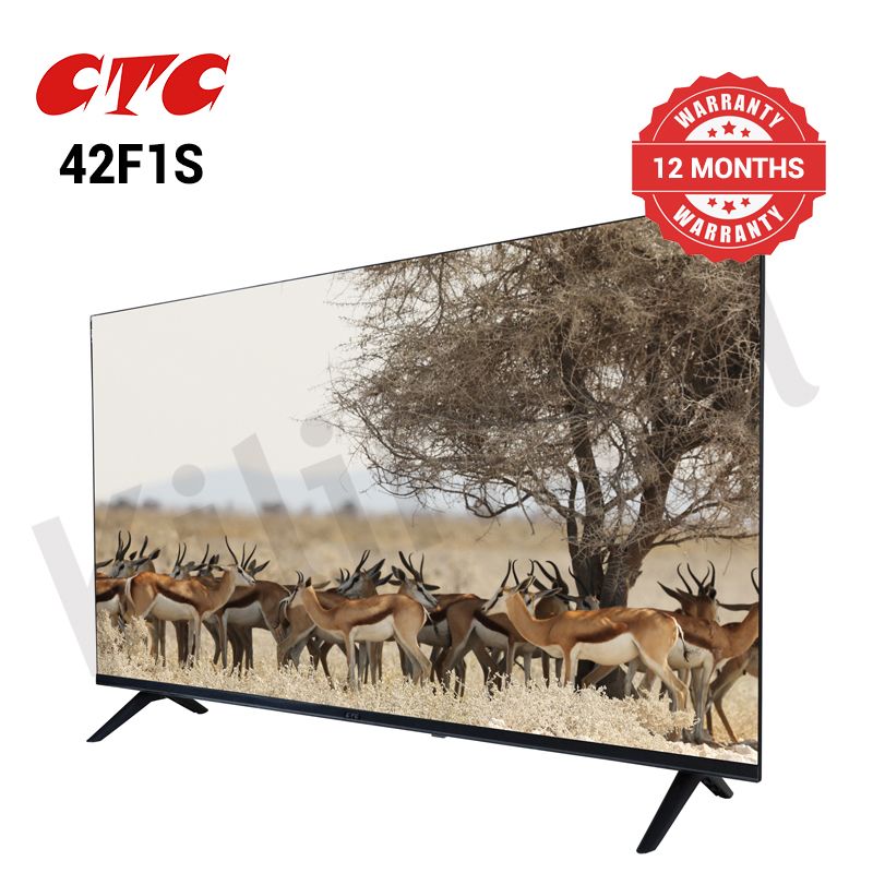 CTC 42 Inch Android Smart TV HD Television with 24 Months Warranty(CTC42F1S) Multi-screen, HDMI, Android 11.0, USB 2.0, Eco friendly, Narrow Bezel, DVB-T2, YouTube, Netflix, Prime Video