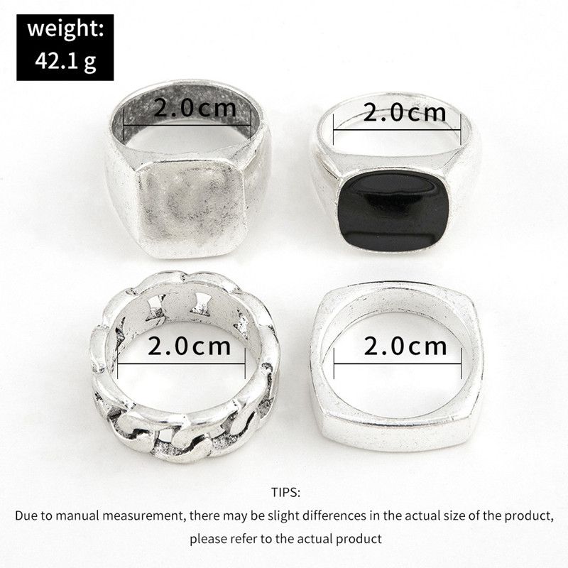 Men Rings Mens  Four Piece Men's Ring For Men Set Men Jewelry 4 Rings For Men Rings