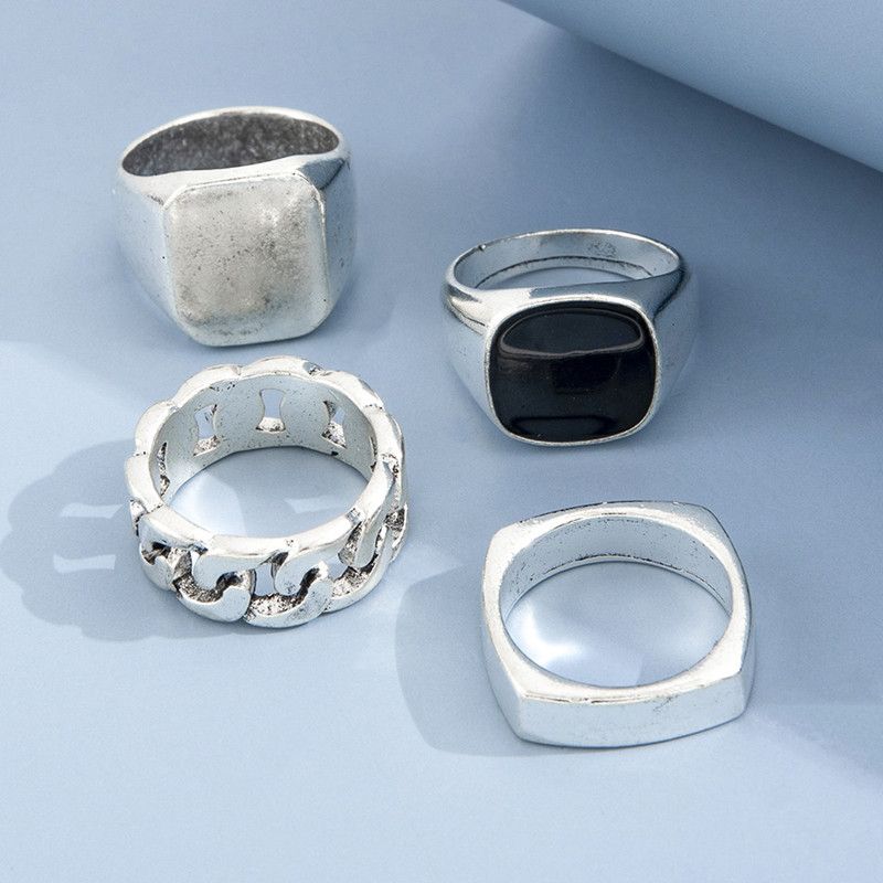 Men Rings Mens  Four Piece Men's Ring For Men Set Men Jewelry 4 Rings For Men Rings