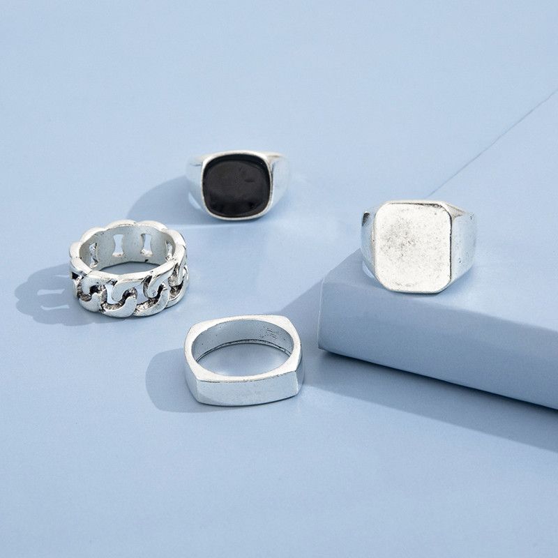 Men Rings Mens  Four Piece Men's Ring For Men Set Men Jewelry 4 Rings For Men Rings