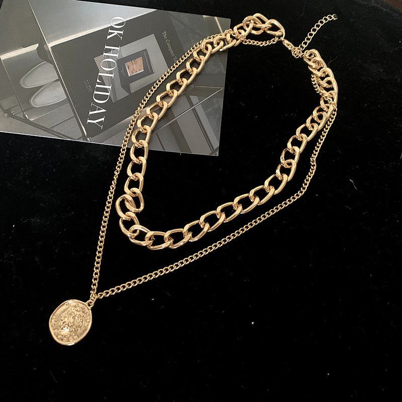 Women Jewelry Ladies Necklaces Women Chains Double Layered Pendant Necklace For Ladies