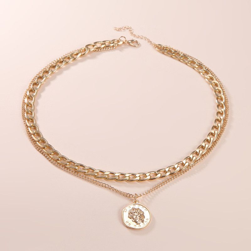 Women Jewelry Ladies Necklaces Women Chains Double Layered Pendant Necklace For Ladies