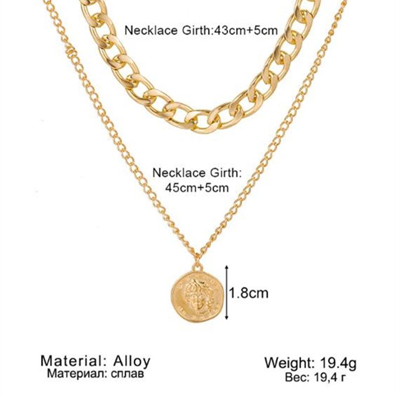 Women Jewelry Ladies Necklaces Women Chains Double Layered Pendant Necklace For Ladies