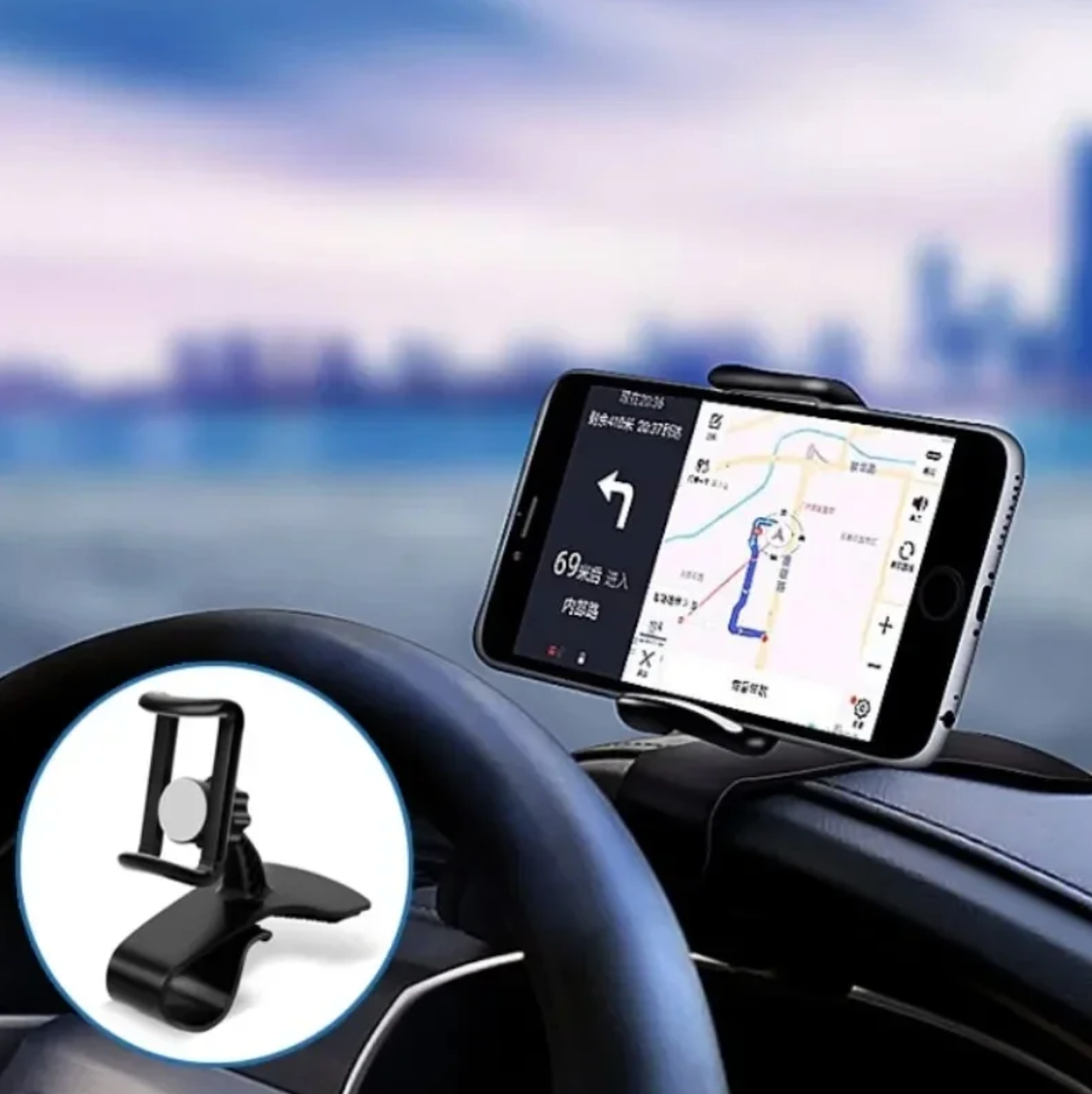 Car Phone Holder Stand Universal Dashboard Easy Clip Mount GPS Bracket Car Mobile Phone Support in Car For iPhone Xiaomi Samsung