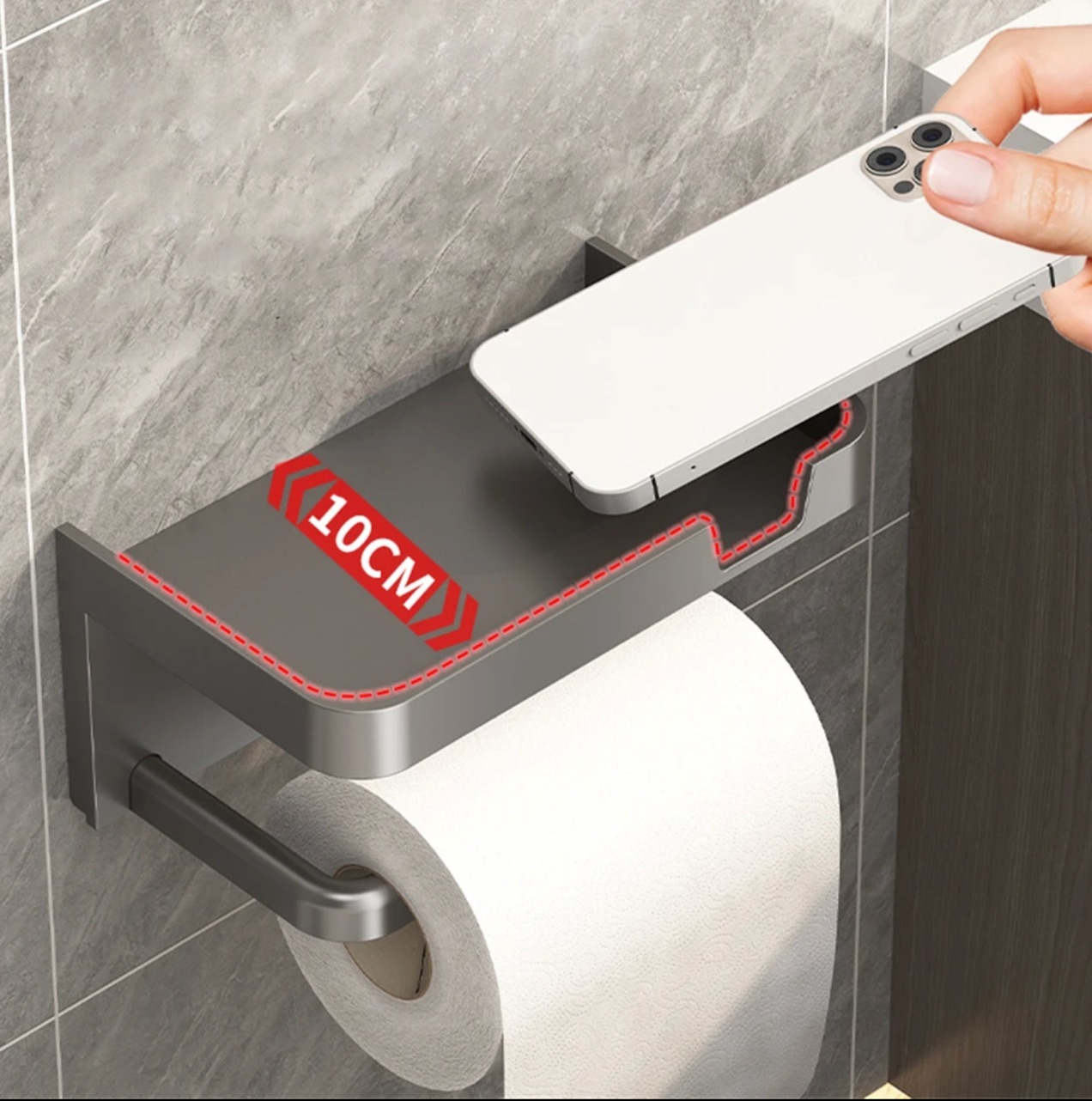 YIQI Enjoy Toilet Paper Holder Punch-free Toilet Roll Paper Holder Toilet Paper Box Tissue Rack Paper Rack Wall Wash Towel Tissue Storage Rack