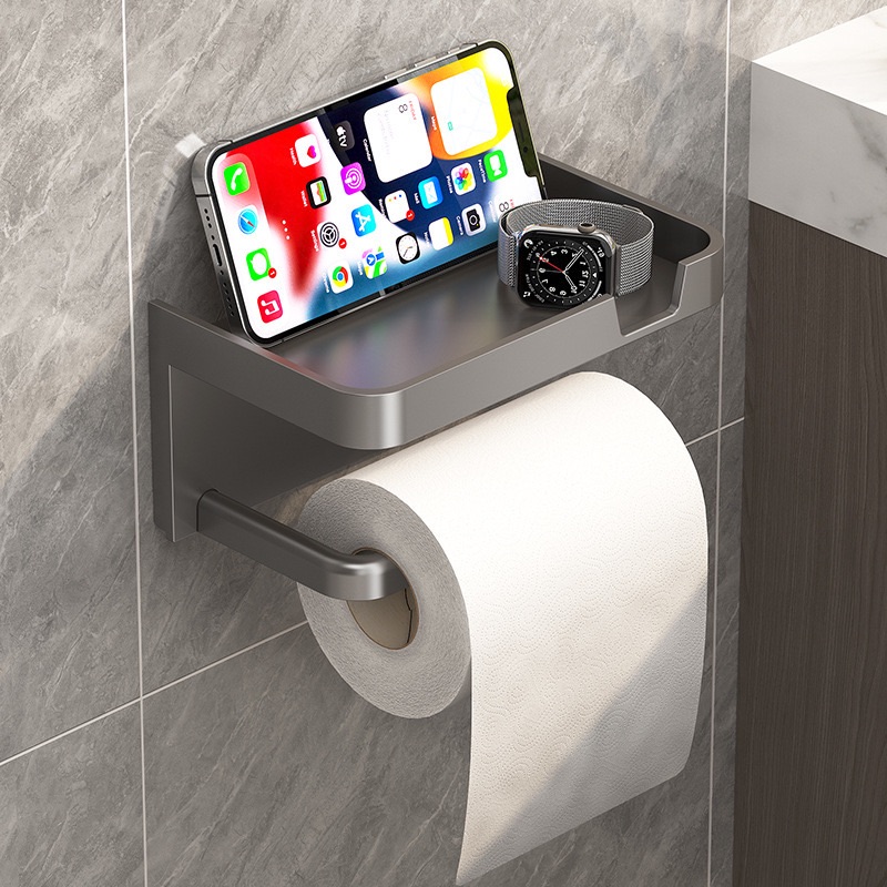 YIQI Enjoy Toilet Paper Holder Punch-free Toilet Roll Paper Holder Toilet Paper Box Tissue Rack Paper Rack Wall Wash Towel Tissue Storage Rack