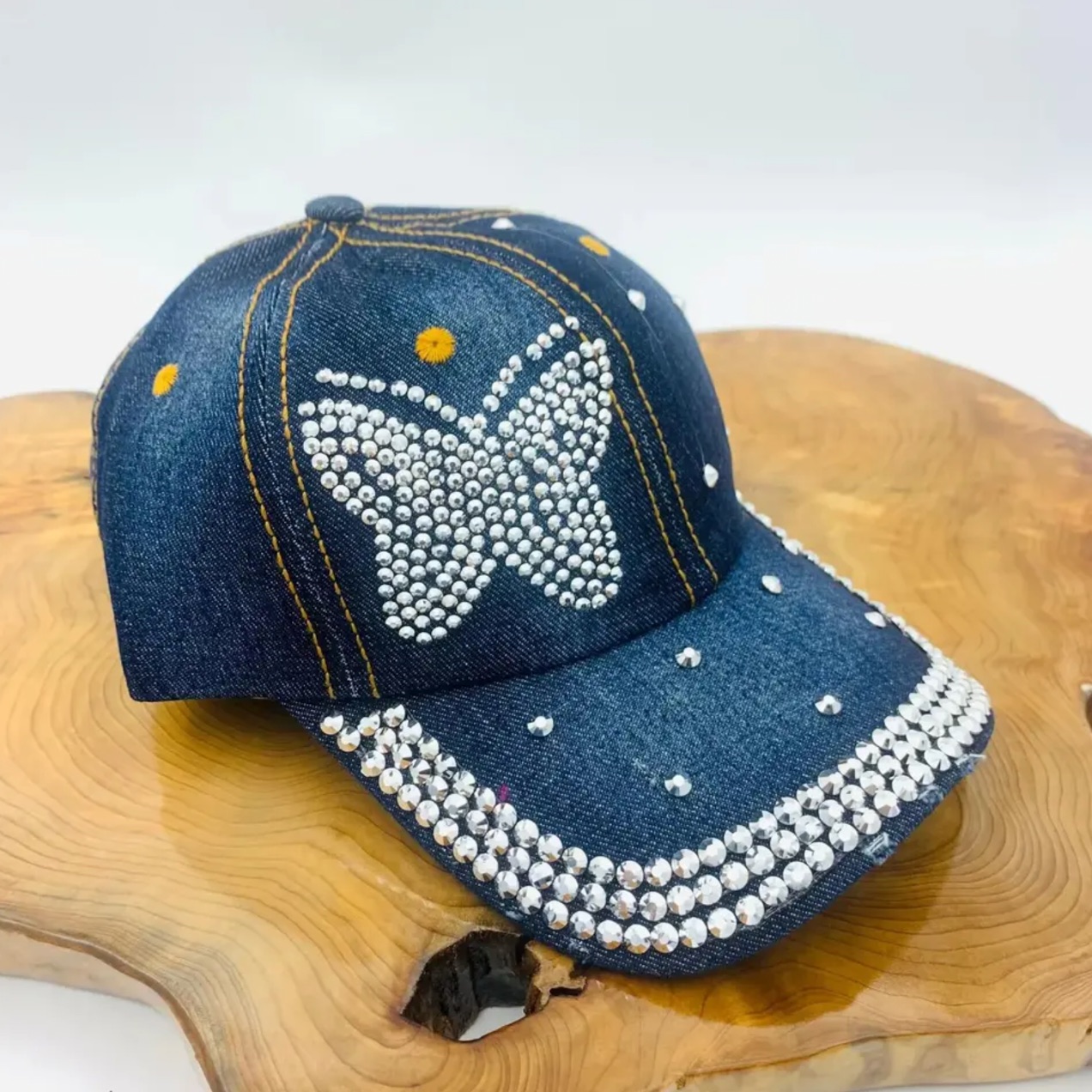 2025 Cowboy Baseball Cap Butterfly, Fashionable Women, Spring and Autumn Wild Sun Hat