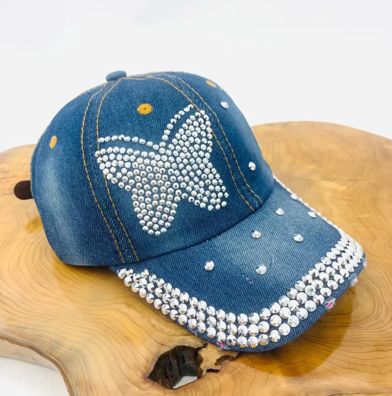 2025 Cowboy Baseball Cap Butterfly, Fashionable Women, Spring and Autumn Wild Sun Hat