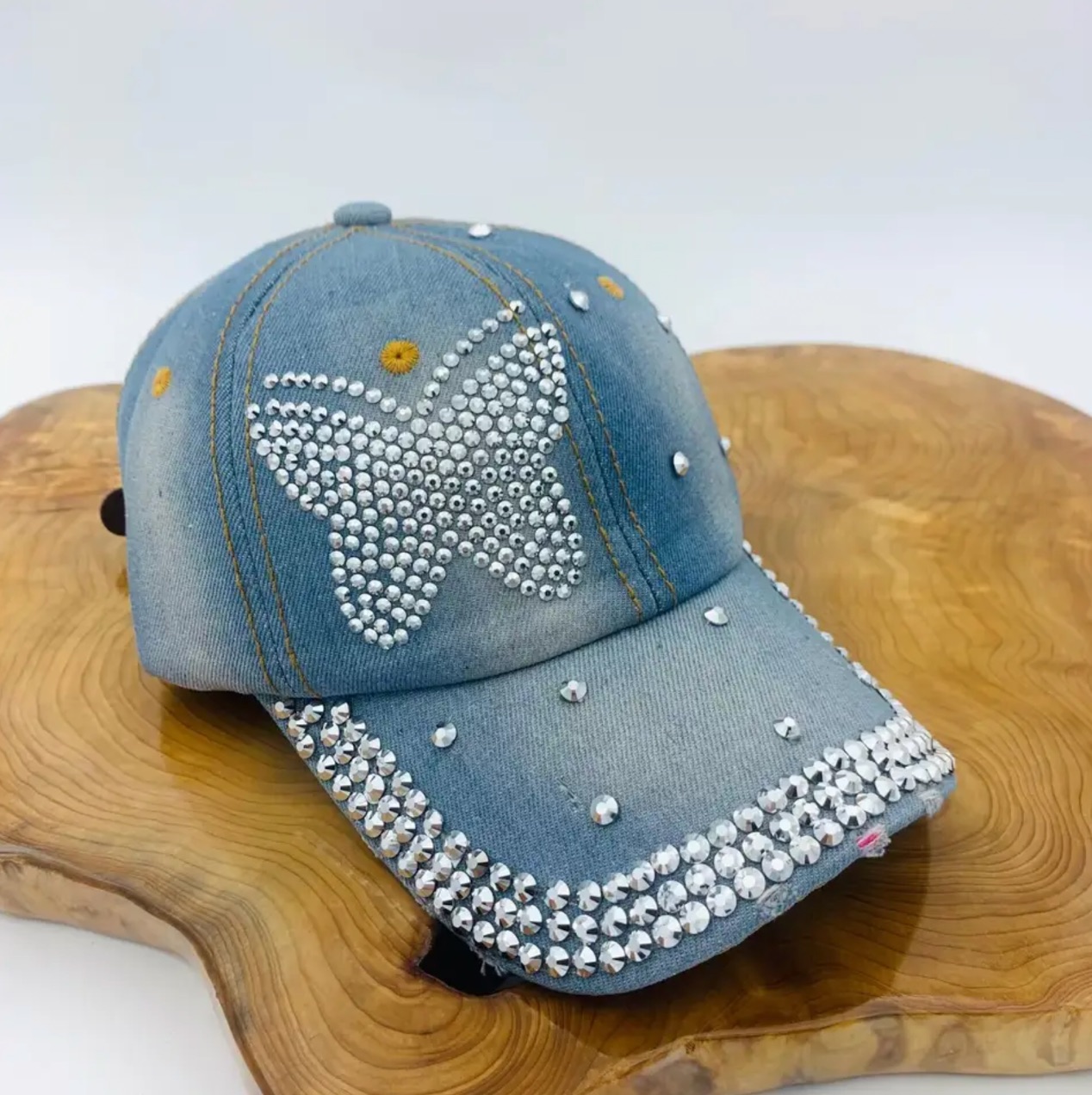 2025 Cowboy Baseball Cap Butterfly, Fashionable Women, Spring and Autumn Wild Sun Hat
