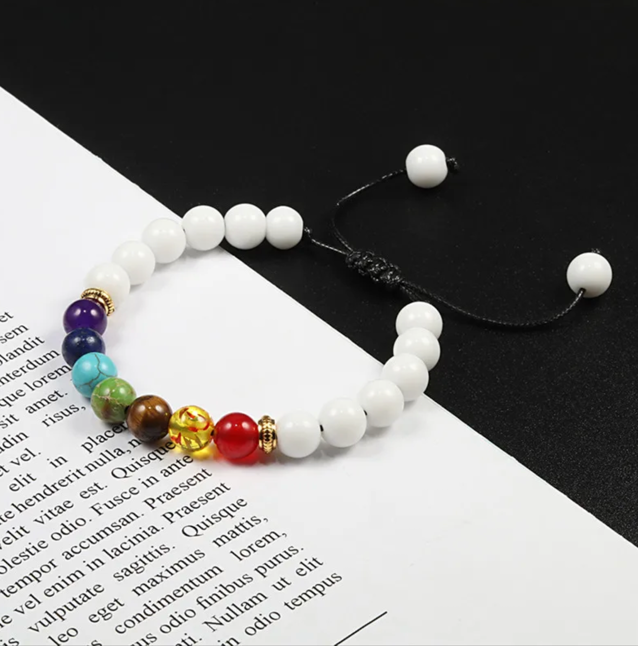 Men Women 7 Chakra Beaded Bracelets Bangles Healing Tiger Eye Stone Chakra Prayer Charm Buddha Bracelet Adjustable Jewelry Gifts