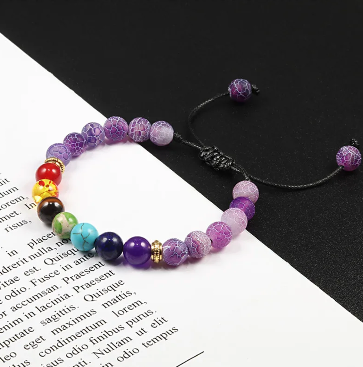 Men Women 7 Chakra Beaded Bracelets Bangles Healing Tiger Eye Stone Chakra Prayer Charm Buddha Bracelet Adjustable Jewelry Gifts