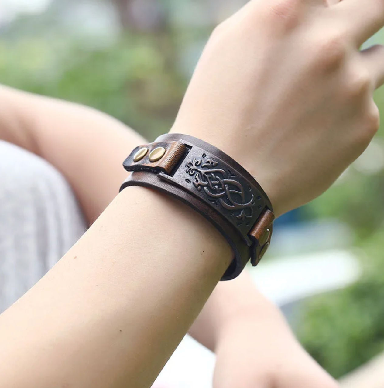 Vintage Steampunk Leather Bracelet Men Genuine Leather Wrap Bracelets Bangles for Men Punk Style Mens Bracelets Accessories 2019