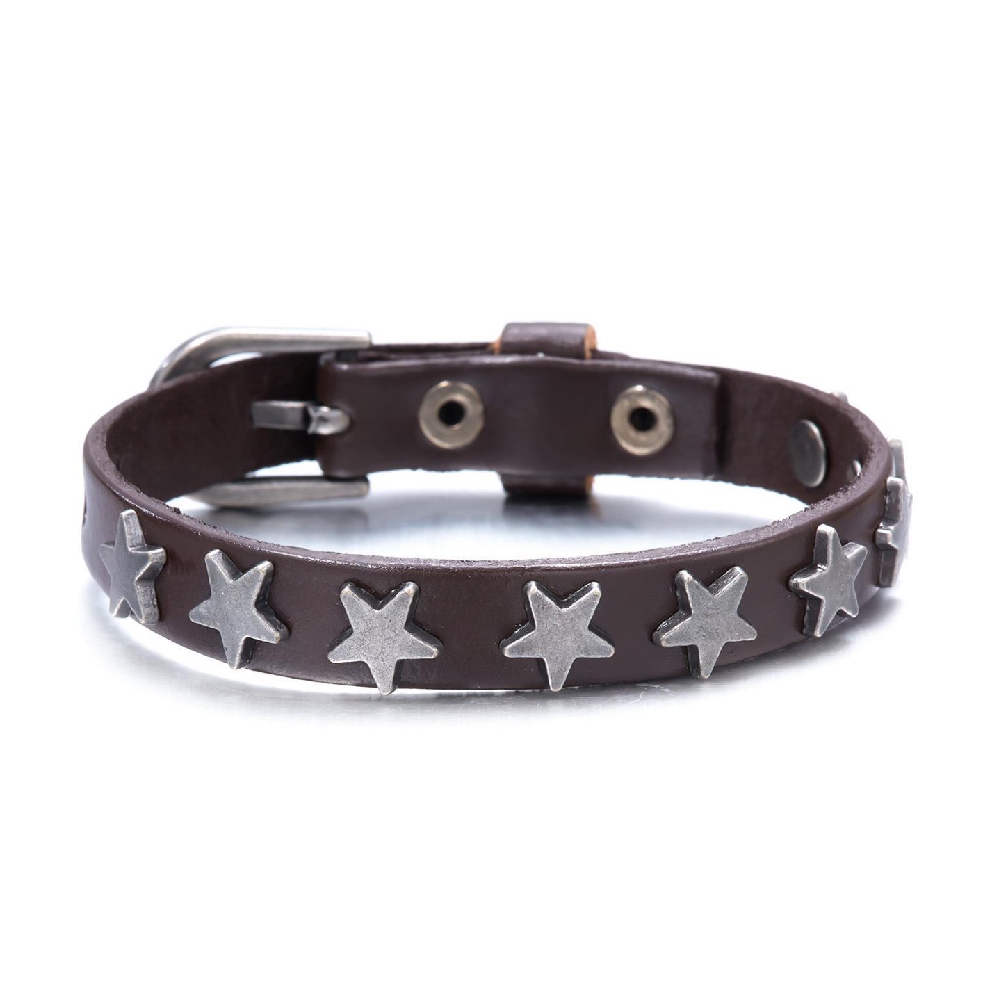 Classic Simple Fashion Leather Bracelets Men Women Punk Buckle Star Leather Wrap Bracelet & Bangle Couple Wristband Jewelry Gift