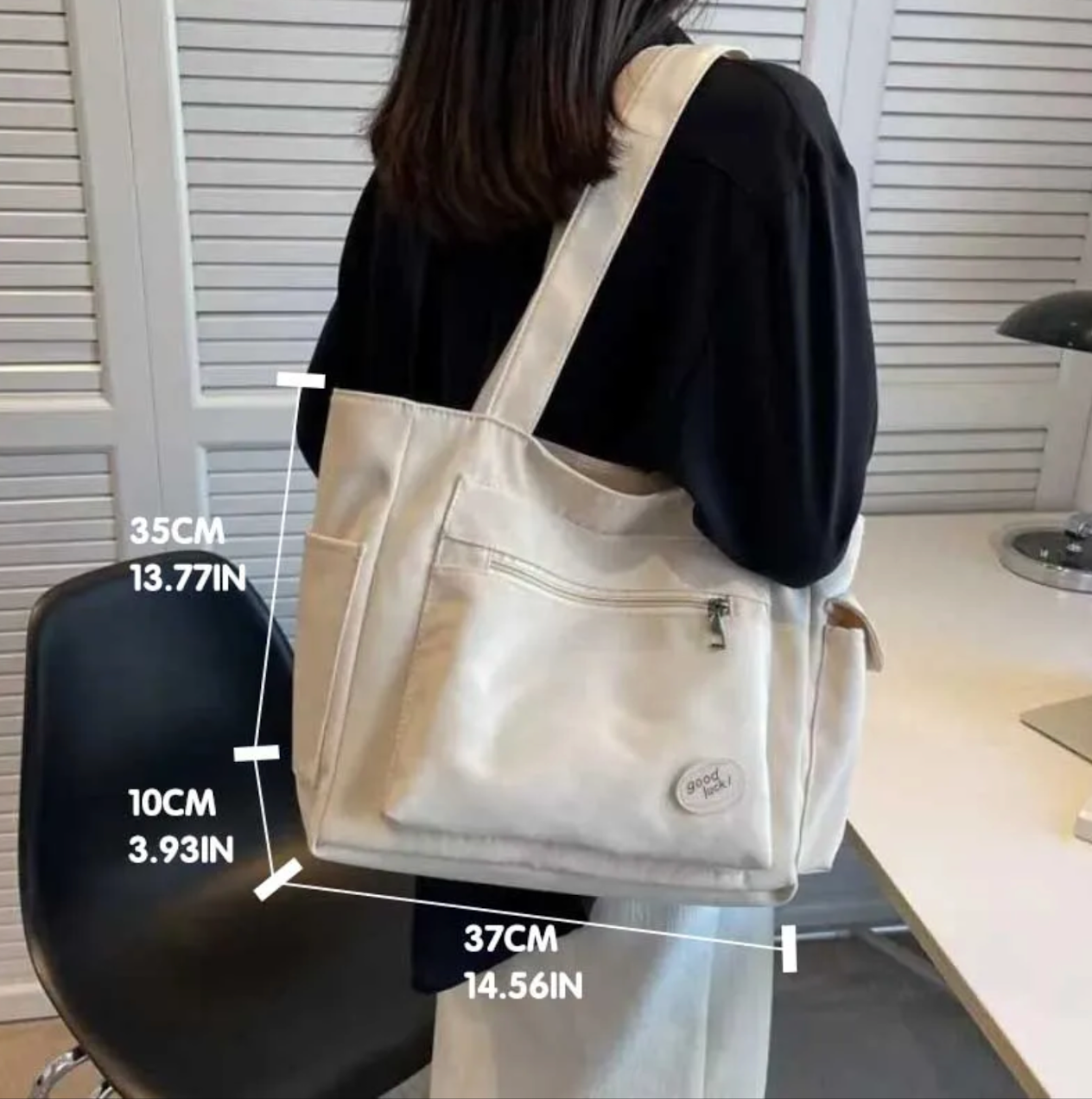 Women's Fashion Shoulder Bag Class Large Capacity Student Tote Bag 2024 New Canvas Commuter Handbag Women Bag