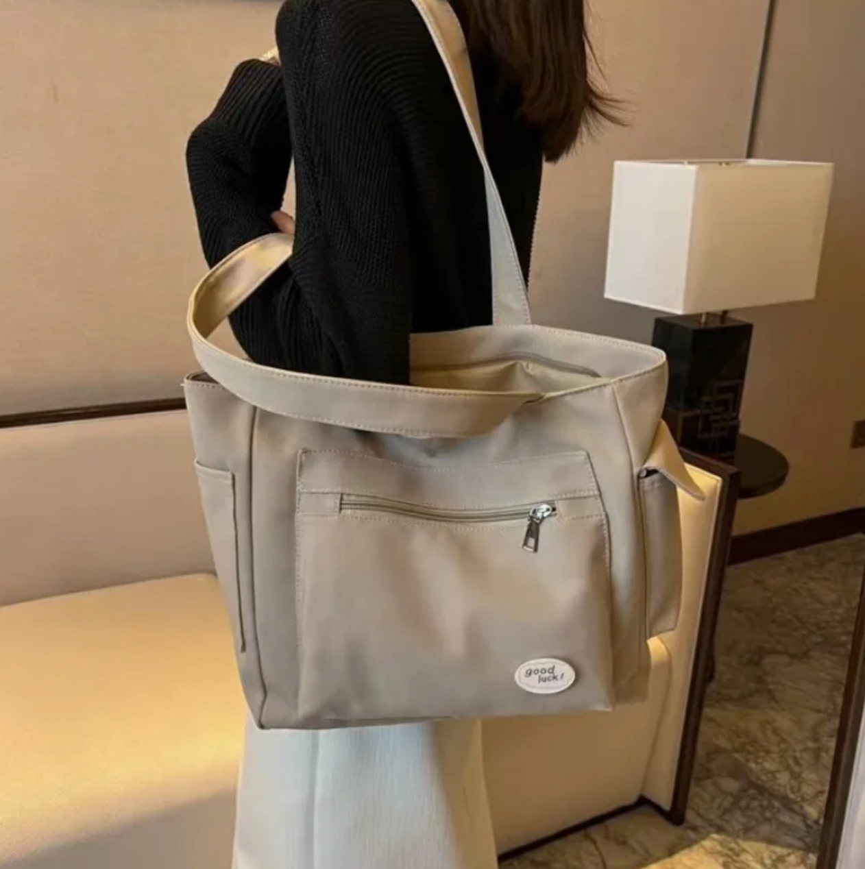Women's Fashion Shoulder Bag Class Large Capacity Student Tote Bag 2024 New Canvas Commuter Handbag Women Bag