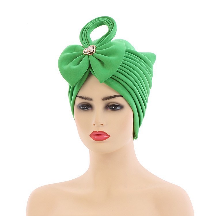 Handmade Nigerian Wedding Gele African Auto Gele Headtie Muslim Turban Cap Arab India Hat Female Head Wraps Turbante Mujer