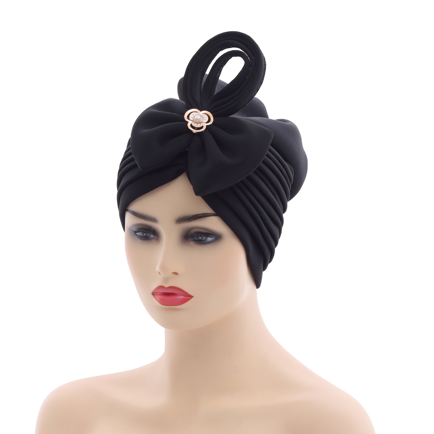 Handmade Nigerian Wedding Gele African Auto Gele Headtie Muslim Turban Cap Arab India Hat Female Head Wraps Turbante Mujer