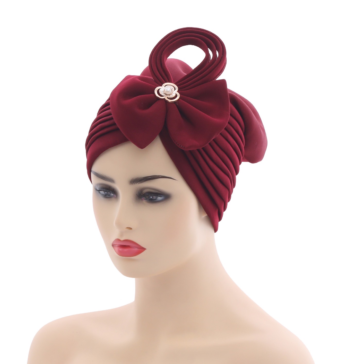 Handmade Nigerian Wedding Gele African Auto Gele Headtie Muslim Turban Cap Arab India Hat Female Head Wraps Turbante Mujer