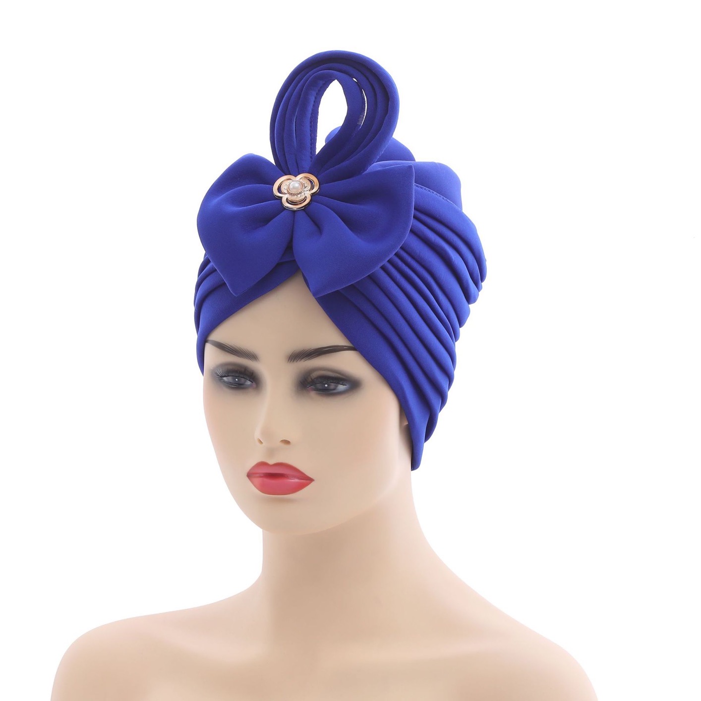 Handmade Nigerian Wedding Gele African Auto Gele Headtie Muslim Turban Cap Arab India Hat Female Head Wraps Turbante Mujer