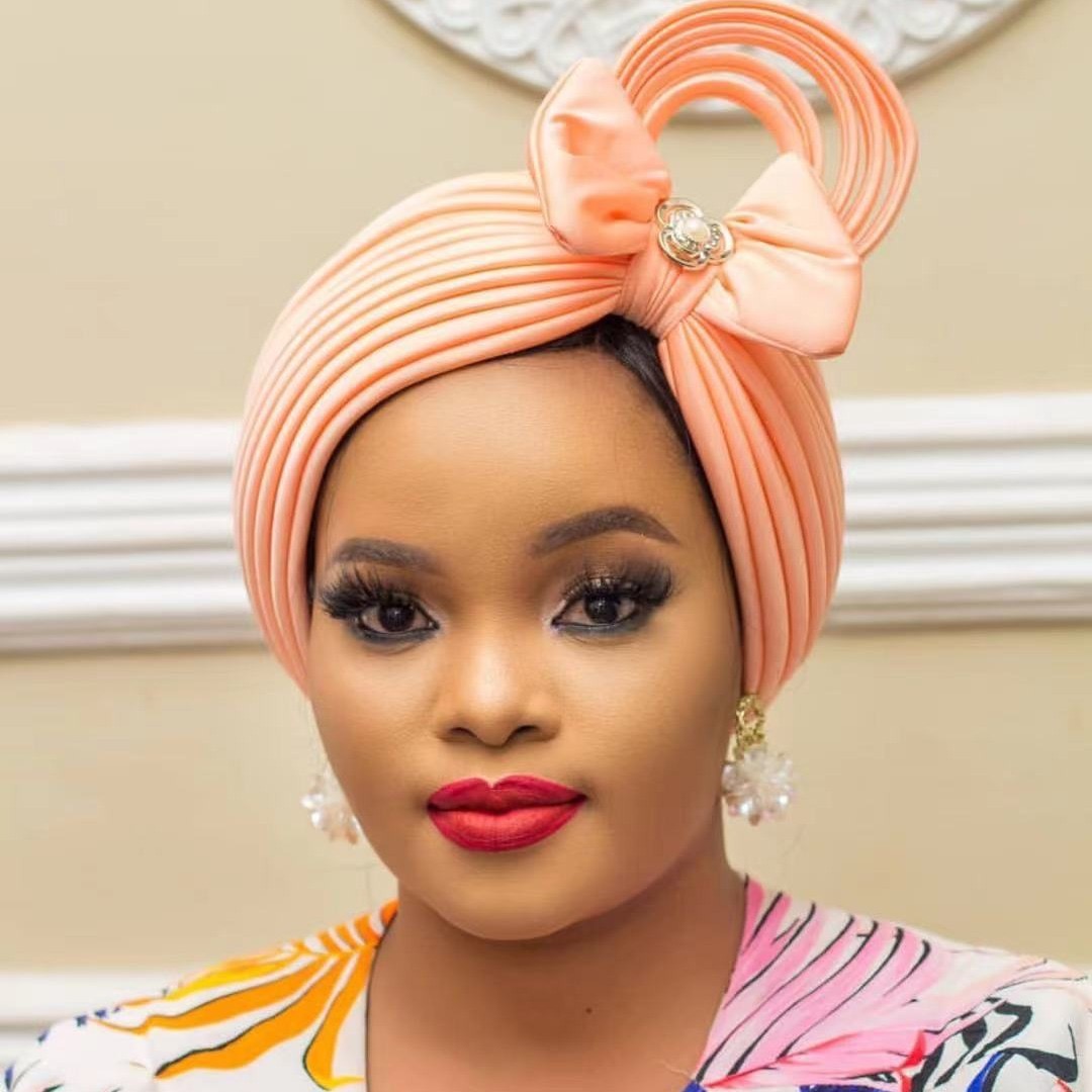 Handmade Nigerian Wedding Gele African Auto Gele Headtie Muslim Turban Cap Arab India Hat Female Head Wraps Turbante Mujer