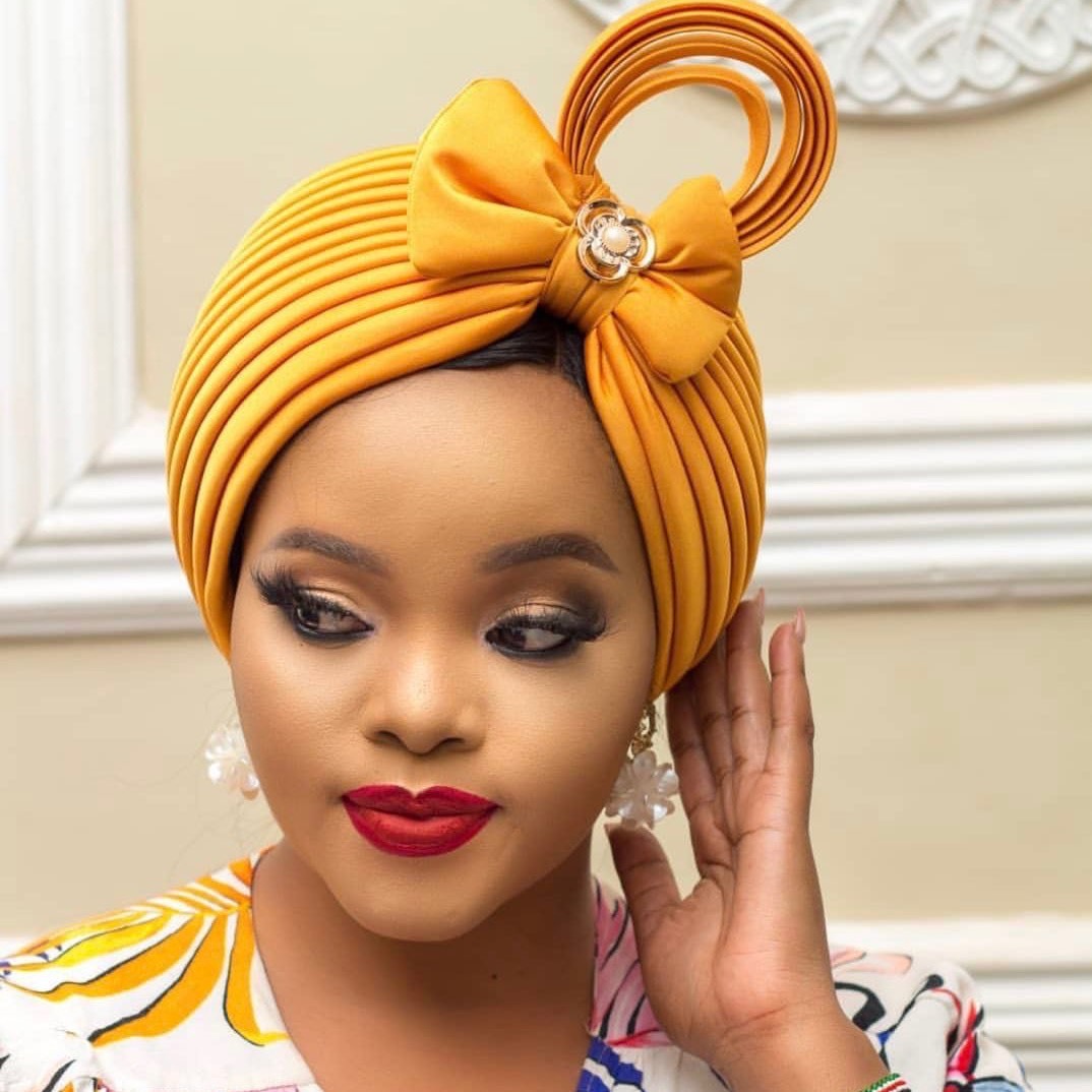 Handmade Nigerian Wedding Gele African Auto Gele Headtie Muslim Turban Cap Arab India Hat Female Head Wraps Turbante Mujer
